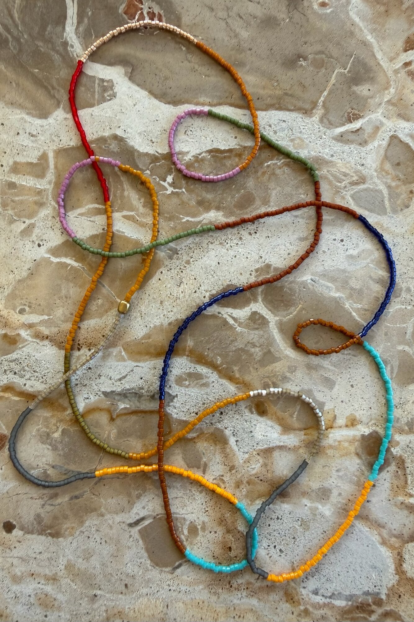 Ruby perlehalskæde - 101 Multi
